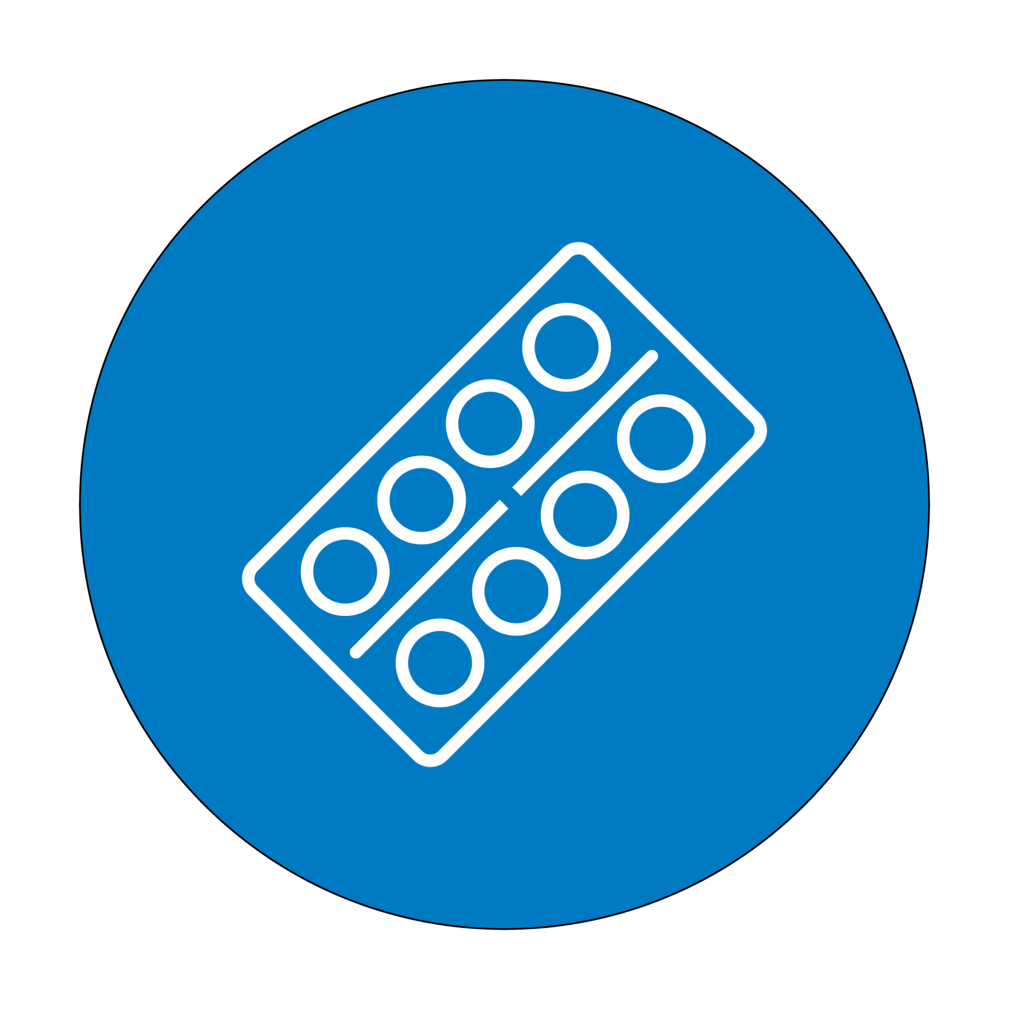 Icon of a medicine blister pack.